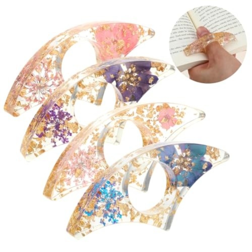 4PCS Gift Dried Flower Resin B - Dried Flower Bookmark ulasan dan harga