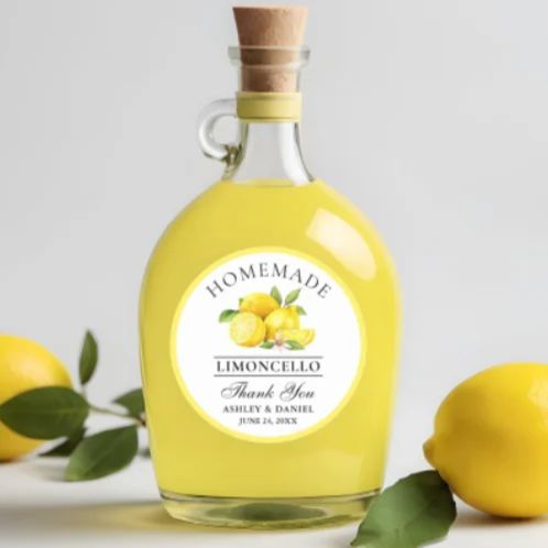 Custom Lemon Wedding Thank You - Personalised Candle Label ulasan dan harga
