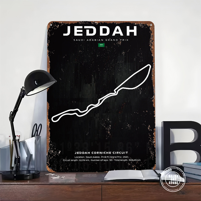 Jeddah Circuit Map Poster Cust - Custom Map Poster ulasan dan harga