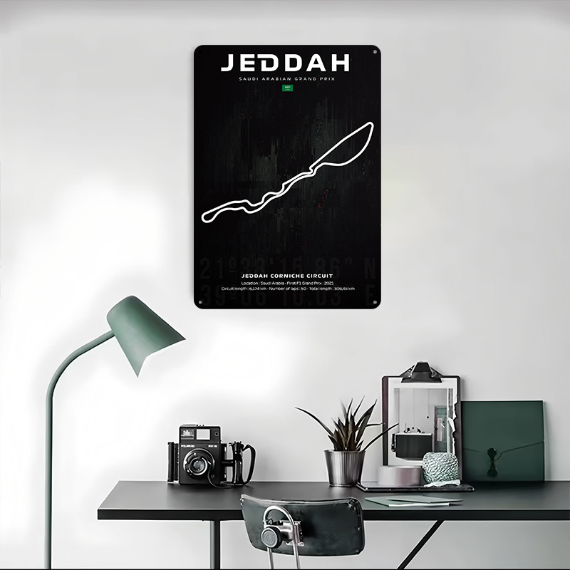 Jeddah Circuit Map Poster Cust - Custom Map Poster ulasan dan harga